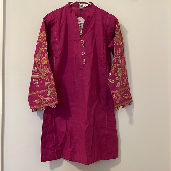 Gul ahmed cotton embroidered kurti/shirt - Picture 1 of 5